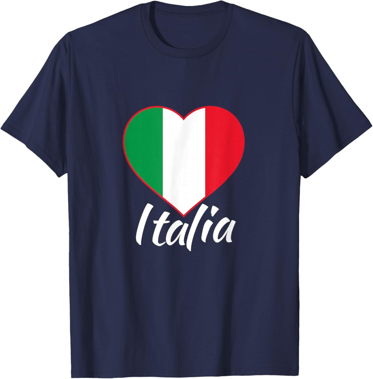 Proud Italian - Italia Design - Italian Heart - Love Italy T-Shirt - T-Shirt | Navy