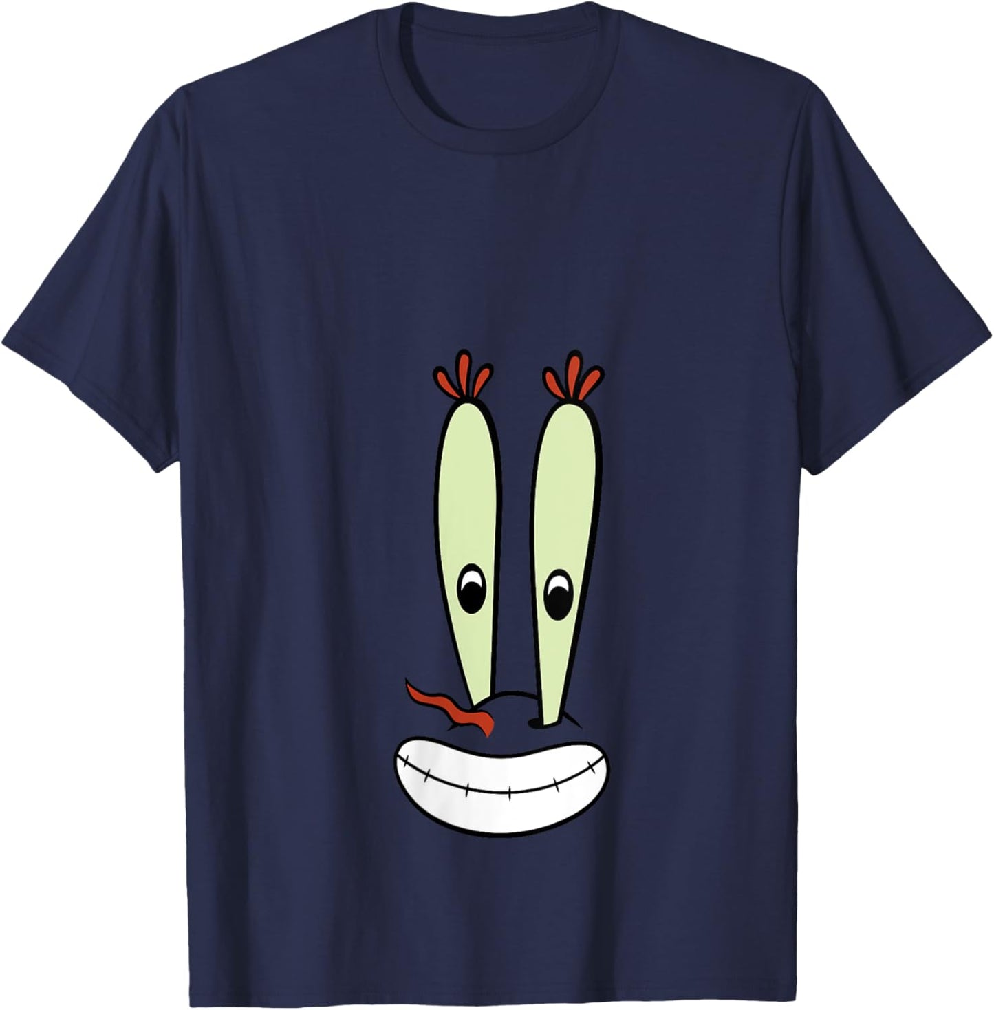 SpongeBob SquarePants Halloween Mr. Krabs Big Face Costume V-Neck T-Shirt - T-Shirt | Navy