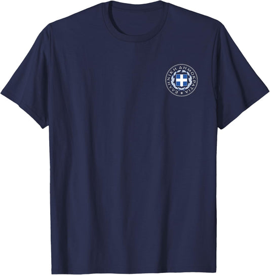 Greece Great Seal Greek Crest Flag T-Shirt - T-Shirt | Navy
