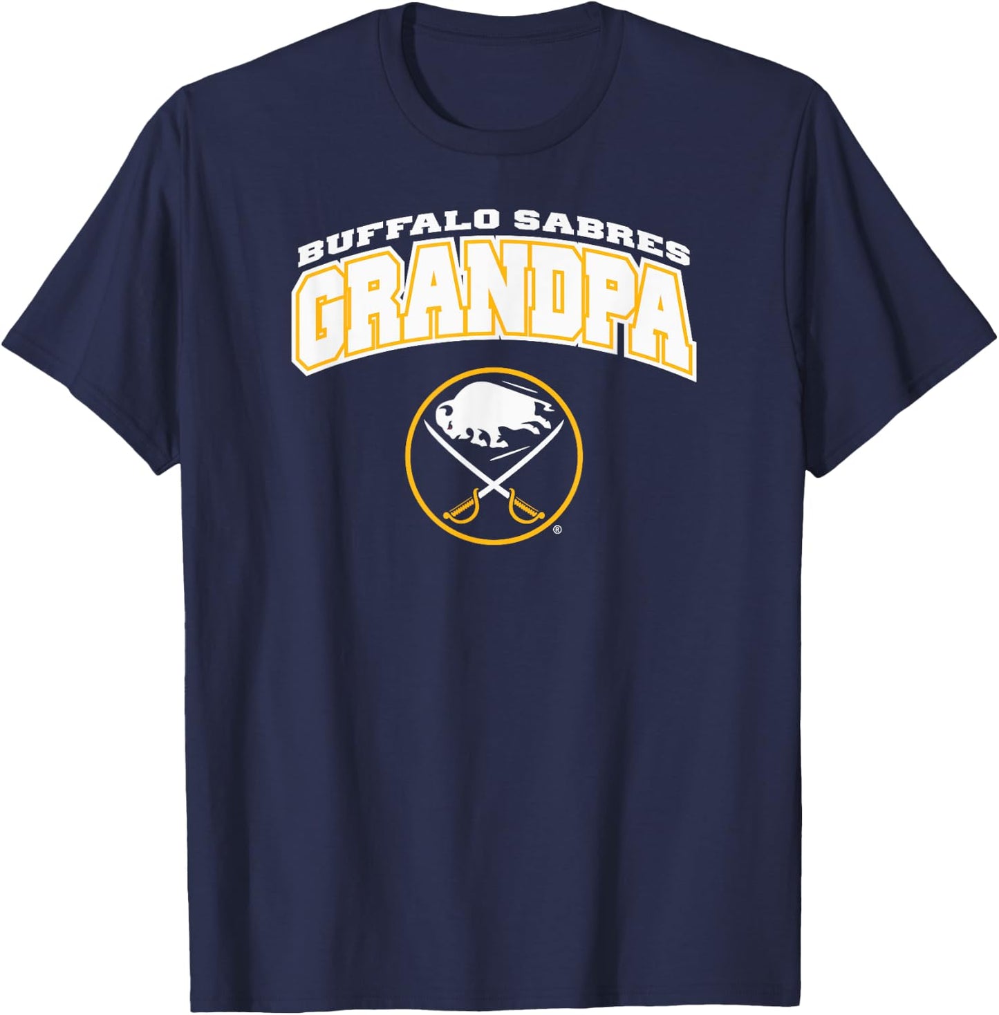 Buffalo Sabers Grandpa Logo Royal NHL Officially Licensed T-Shirt - T-Shirt | Navy