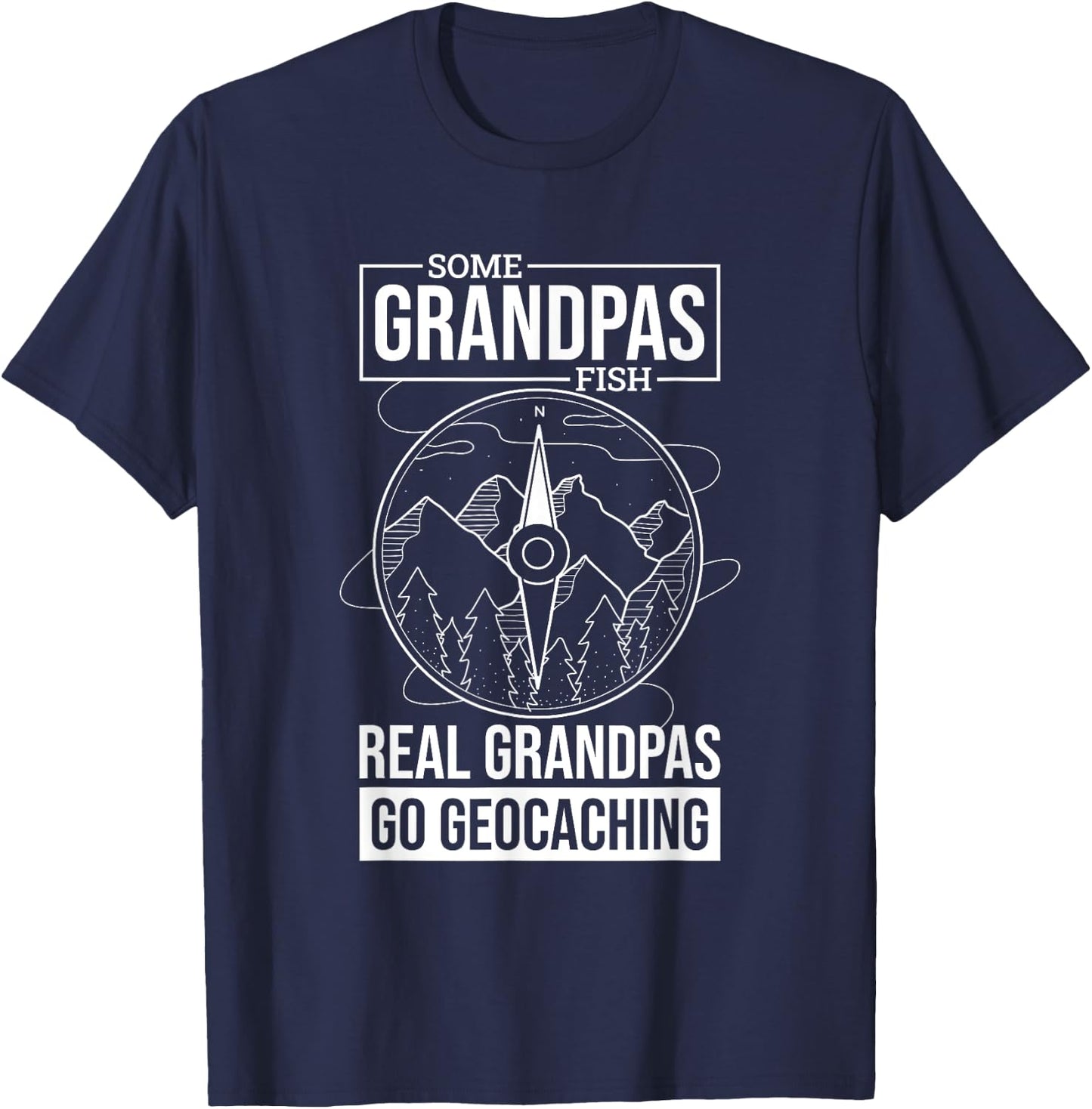 Geocaching Grandpa Design for Geocacher Grandfather T-Shirt - T-Shirt | Navy