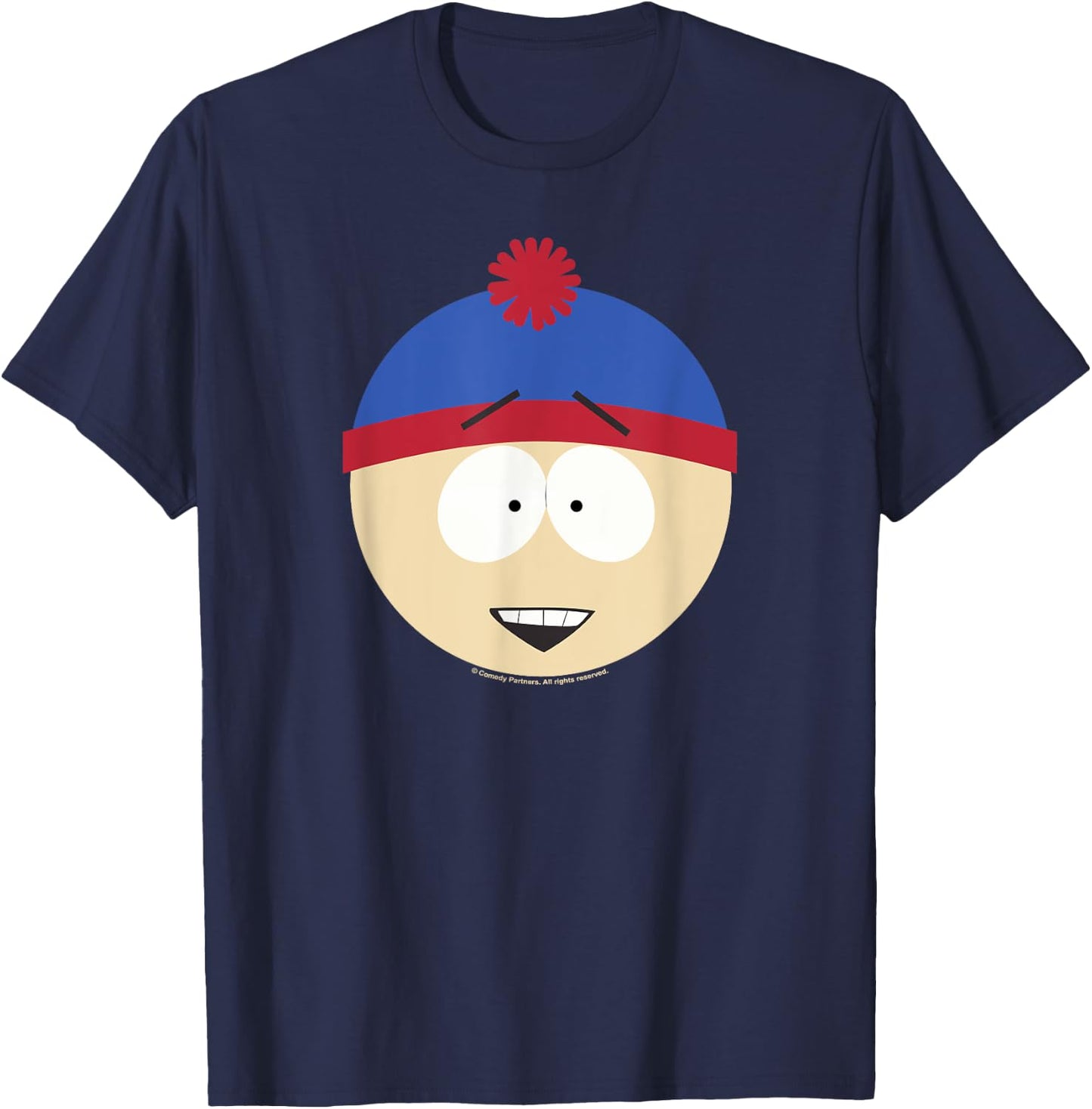 South Park Stan Smile Face Halloween T-Shirt - T-Shirt | Navy