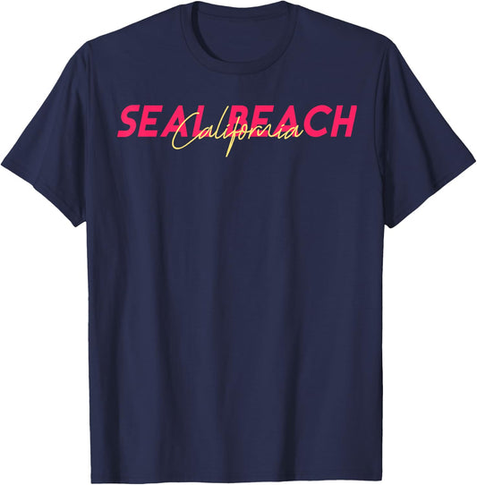 SEAL BEACH California T-Shirt - T-Shirt | Navy