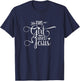 This Girl Loves Jesus Christian Catholic Religious Faith T-Shirt - T-Shirt | Navy