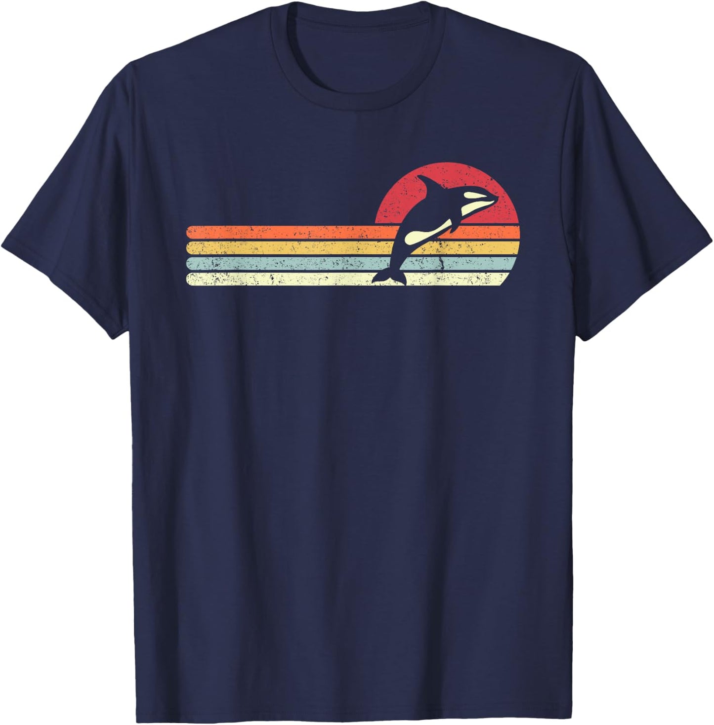 Orca Killer Whale Shirt Vintage T-Shirt - T-Shirt | Navy