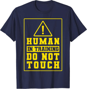 Service Dog Trainer Human In Training Do Not Touch Mom Dad T-Shirt - T-Shirt | Navy