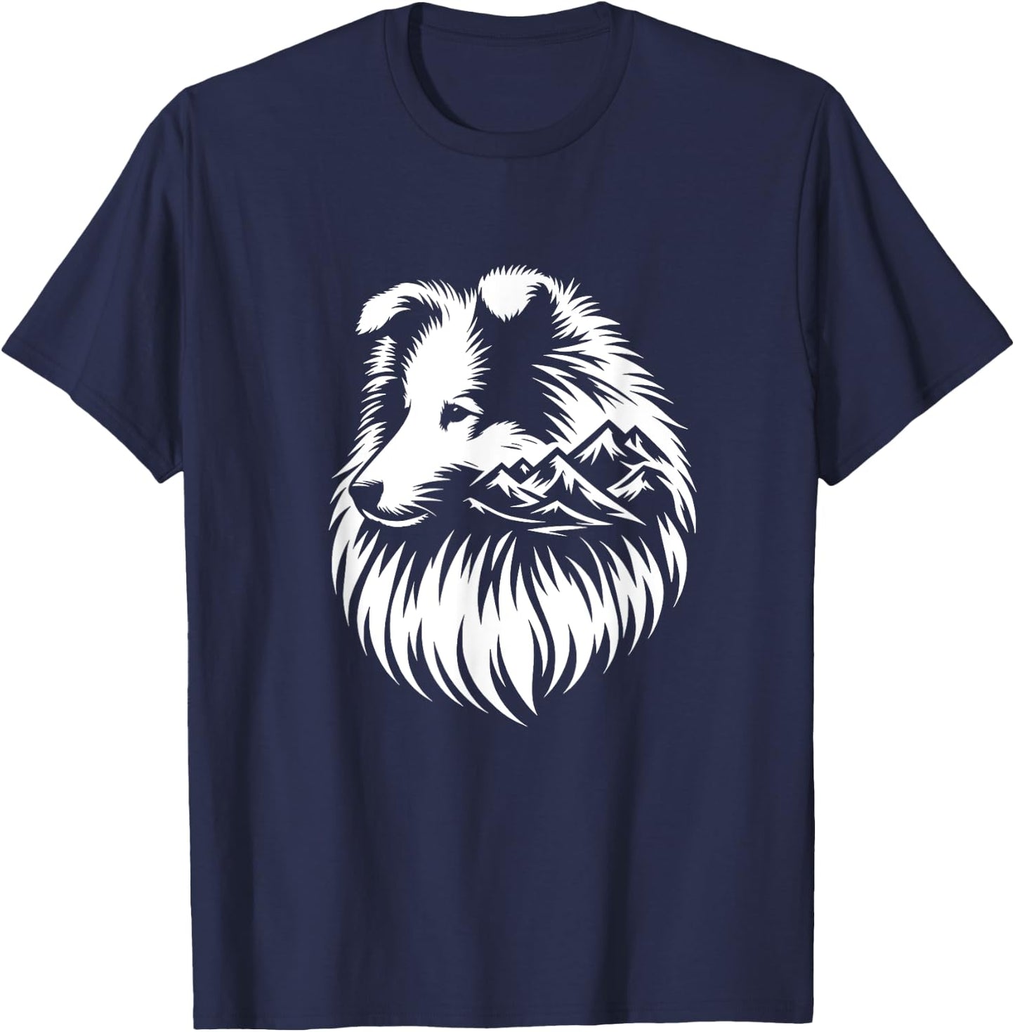 Shetland Shepherd Dog Sheltie Nature Design T-Shirt - T-Shirt | Navy