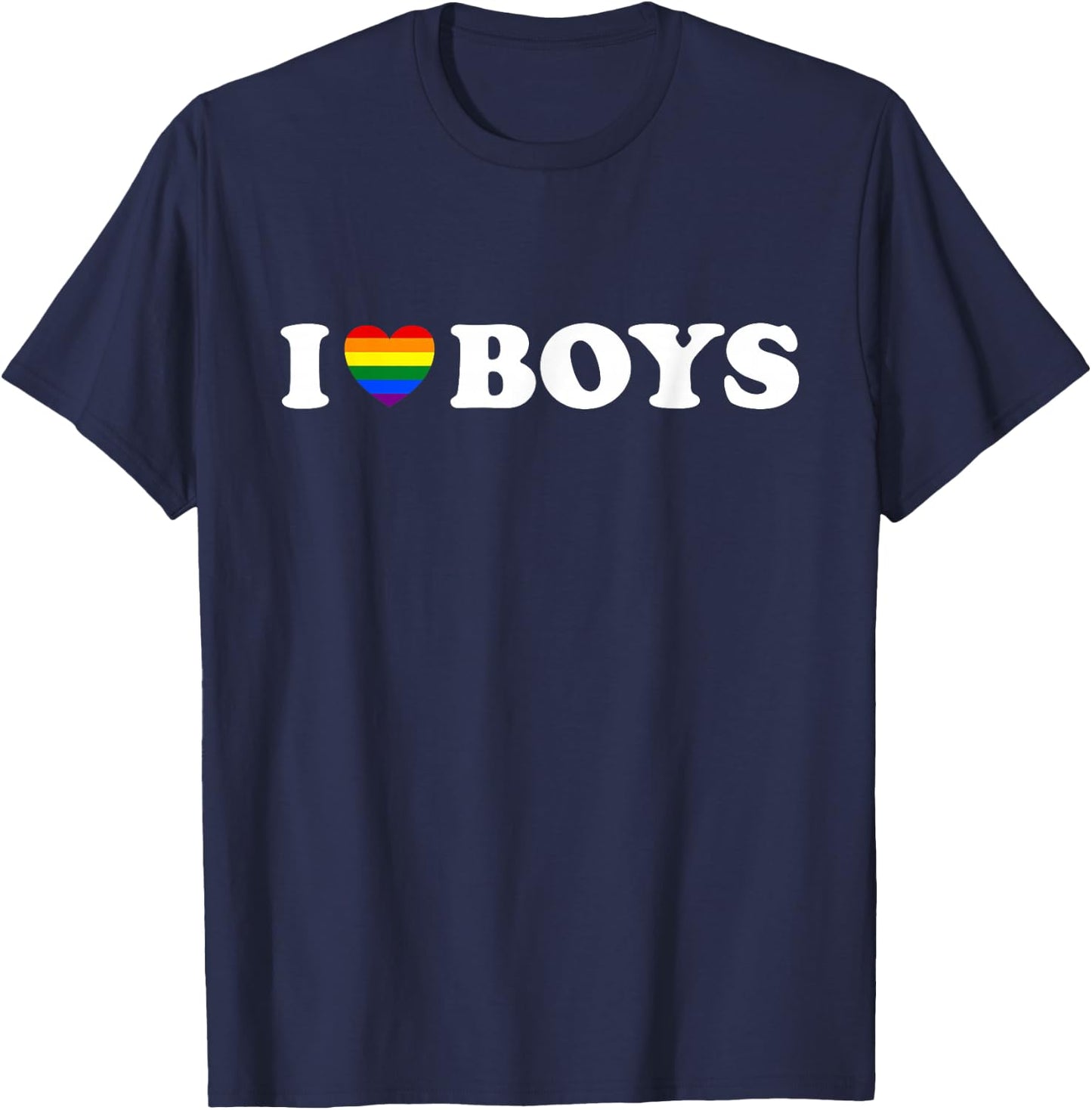 Ich liebe Männer Love Boys Gay Pride Regenbogen Schwulen T-Shirt - T-Shirt | Navy