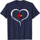 Southport Cardinals Logo Half Heart Slogan HS T-Shirt - T-Shirt | Navy