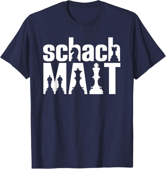 Chess Mat Funny Chess Player , black T-Shirt - T-Shirt | Navy