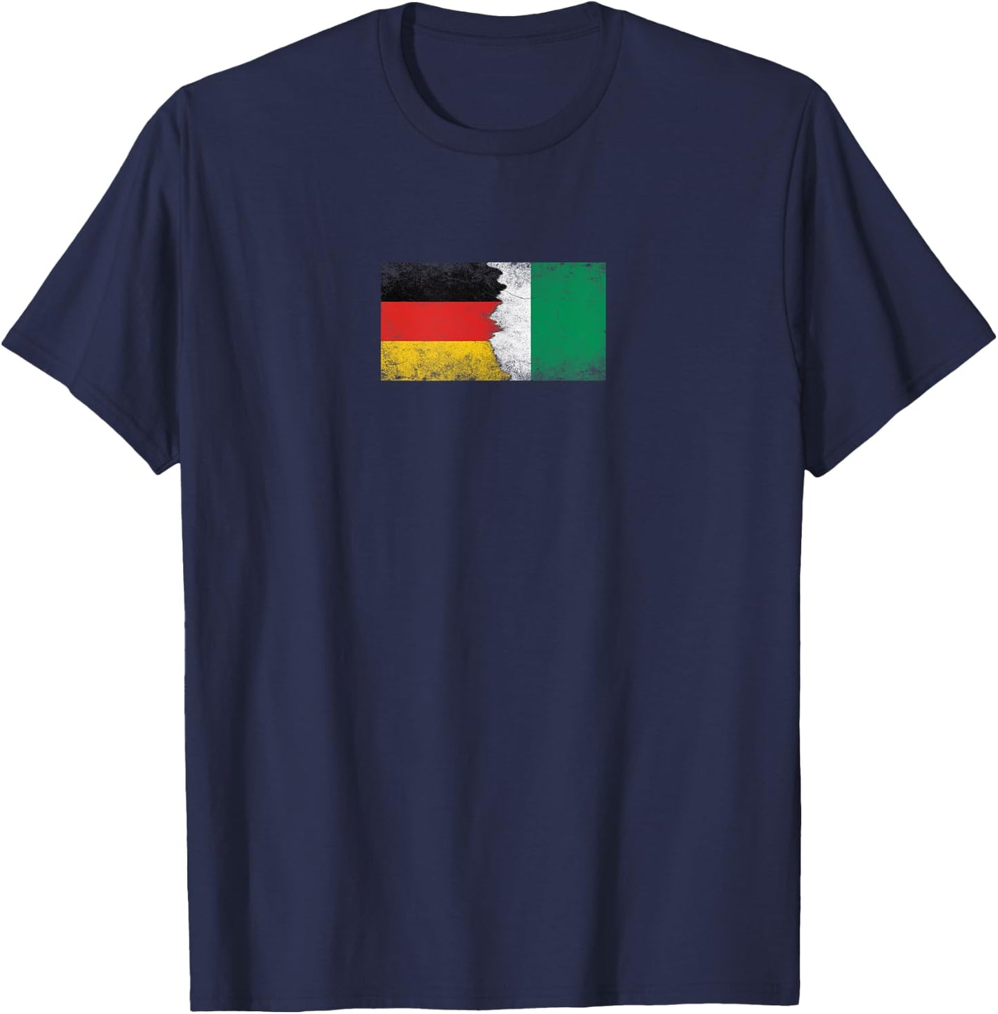 Deutschland & Nigeria Flaggen - Deutsch Nigerianisch T-Shirt - T-Shirt | Navy