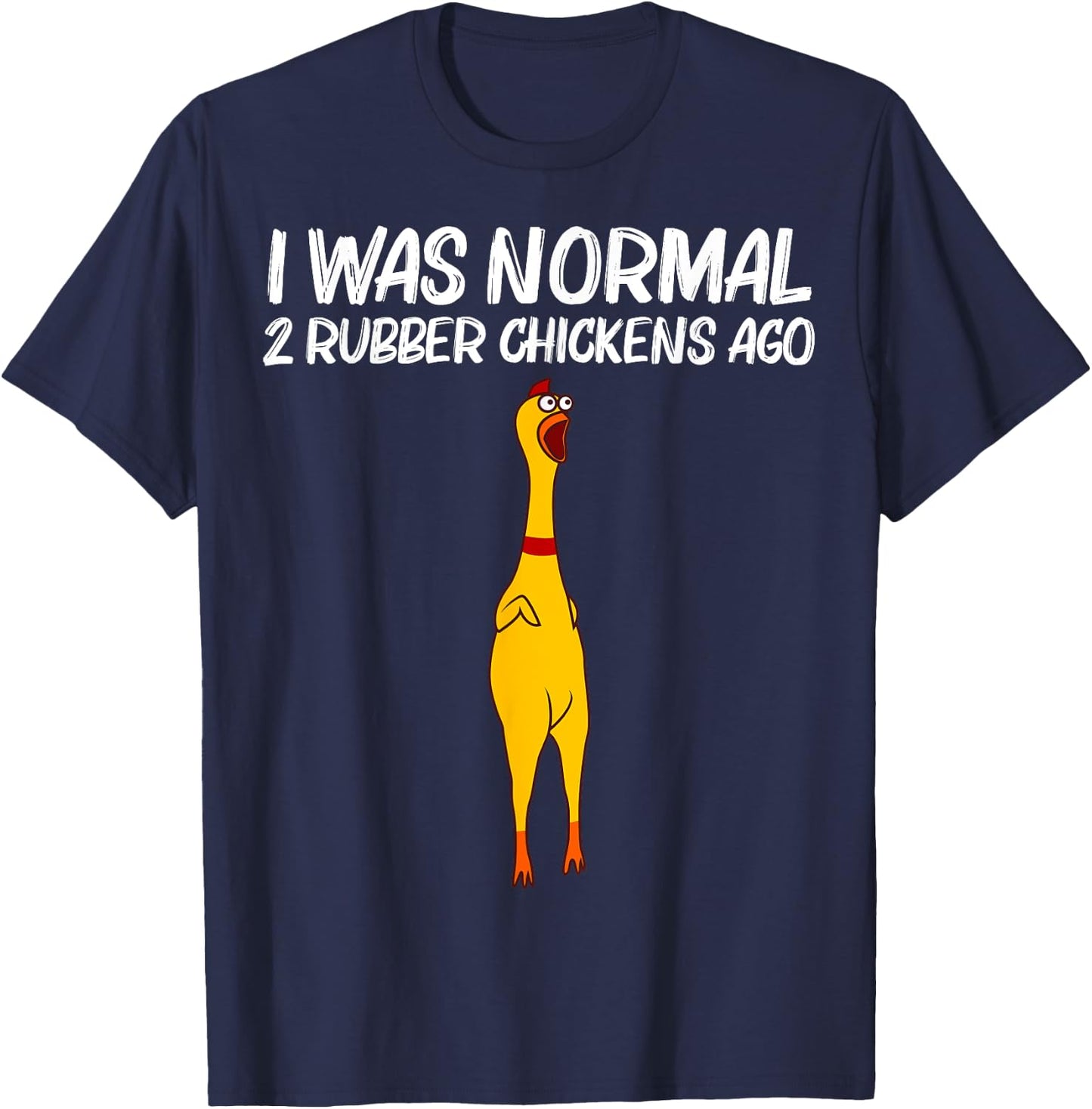 Funny Rubber Chicken Gift Men Women Rubber Chicken Costume Small T-Shirt - T-Shirt | Navy