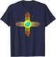 Zia Symbol New Mexico State Flag Banner Sun First Nation T-Shirt - T-Shirt | Navy