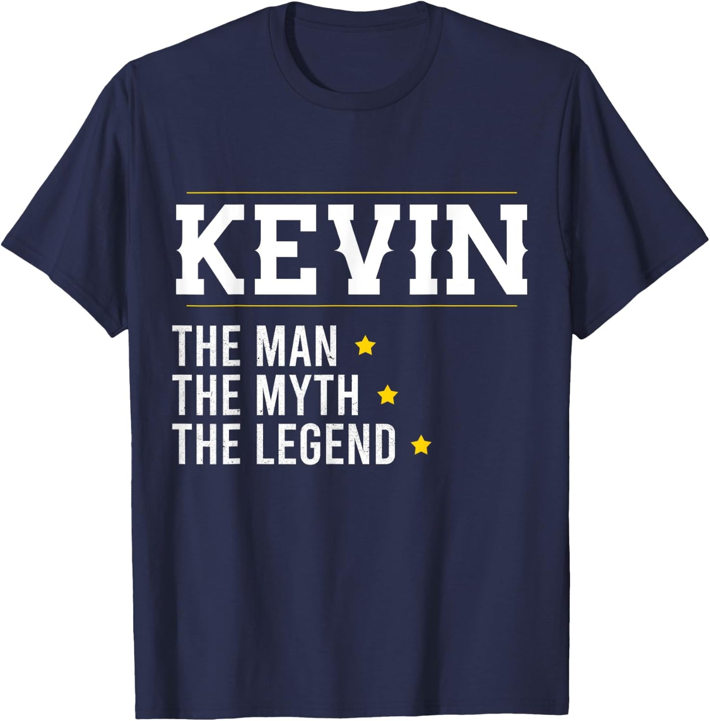 KEVIN Gifts Name Personalized Birthday Presents Funny KEVIN T-Shirt - T-Shirt | Navy