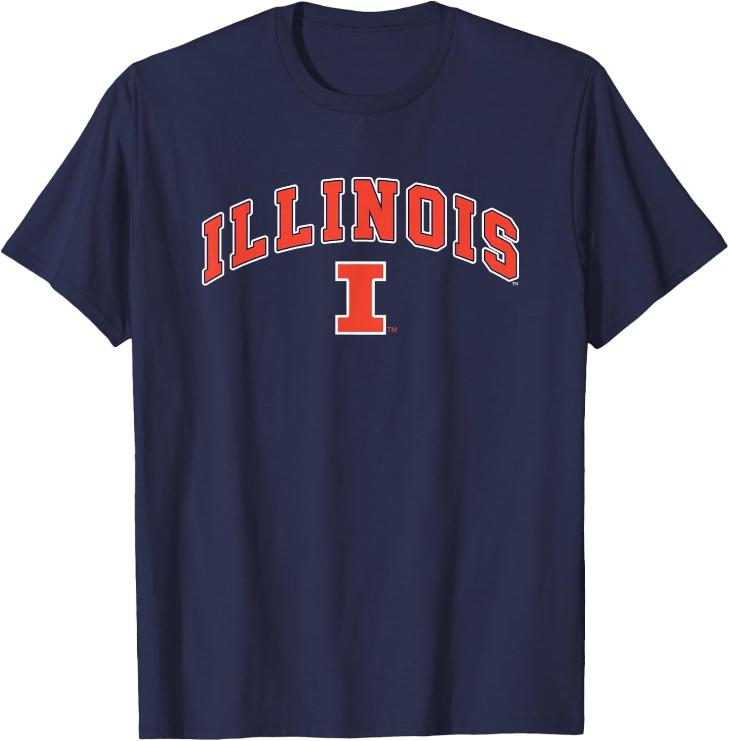 University of Illinois Fighting Illini Block Stacked T-Shirt - T-Shirt | Navy