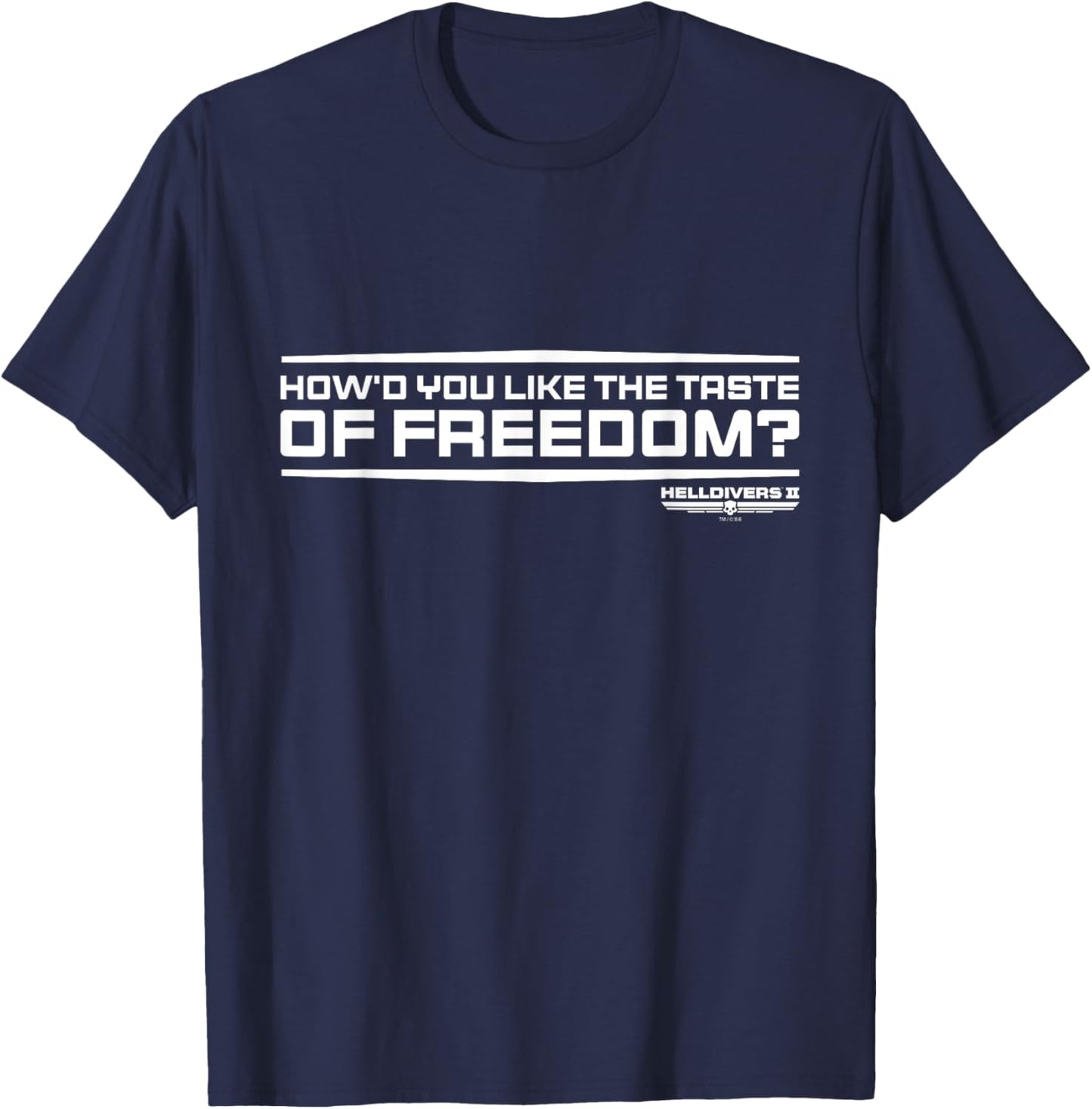 Helldivers 2 Sony PlayStation Video Game Taste Of Freedom , black T-Shirt - T-Shirt | Navy