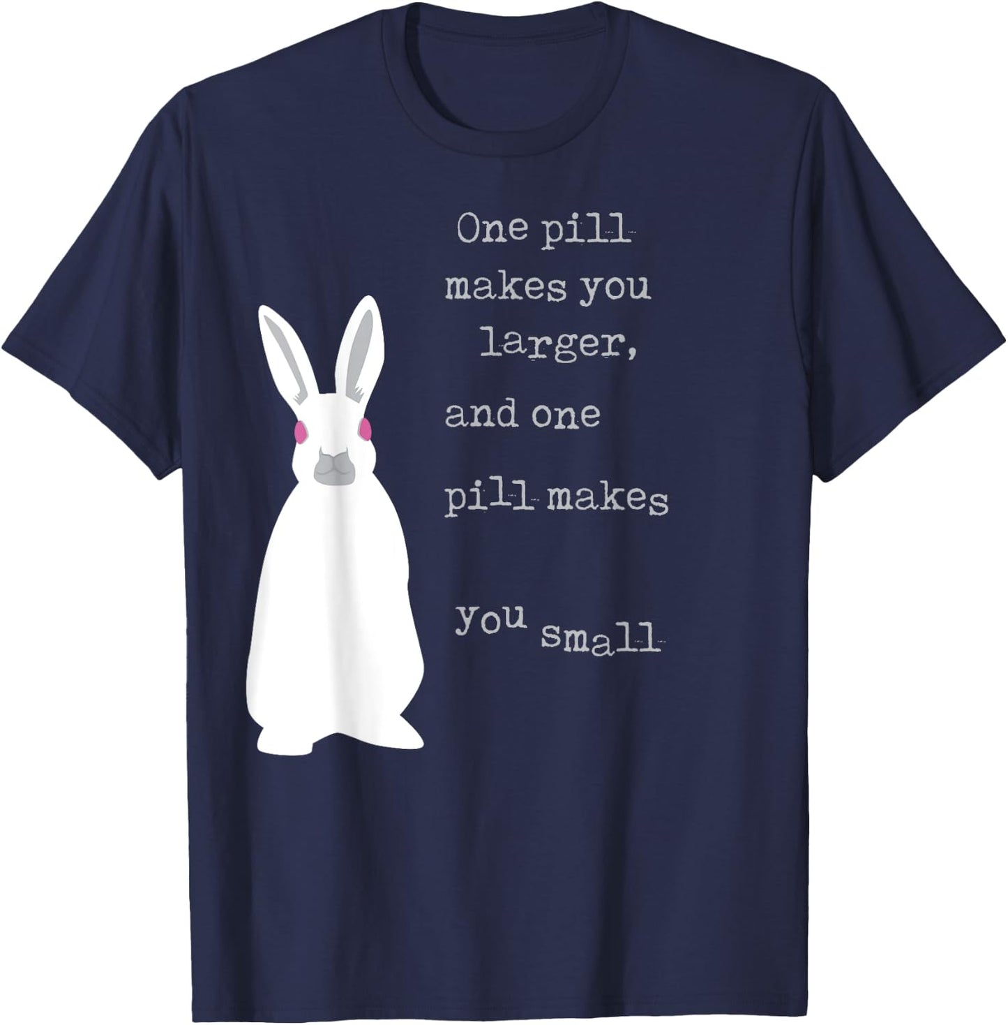 LyricLyfe White Rabbit T-Shirt - T-Shirt | Navy