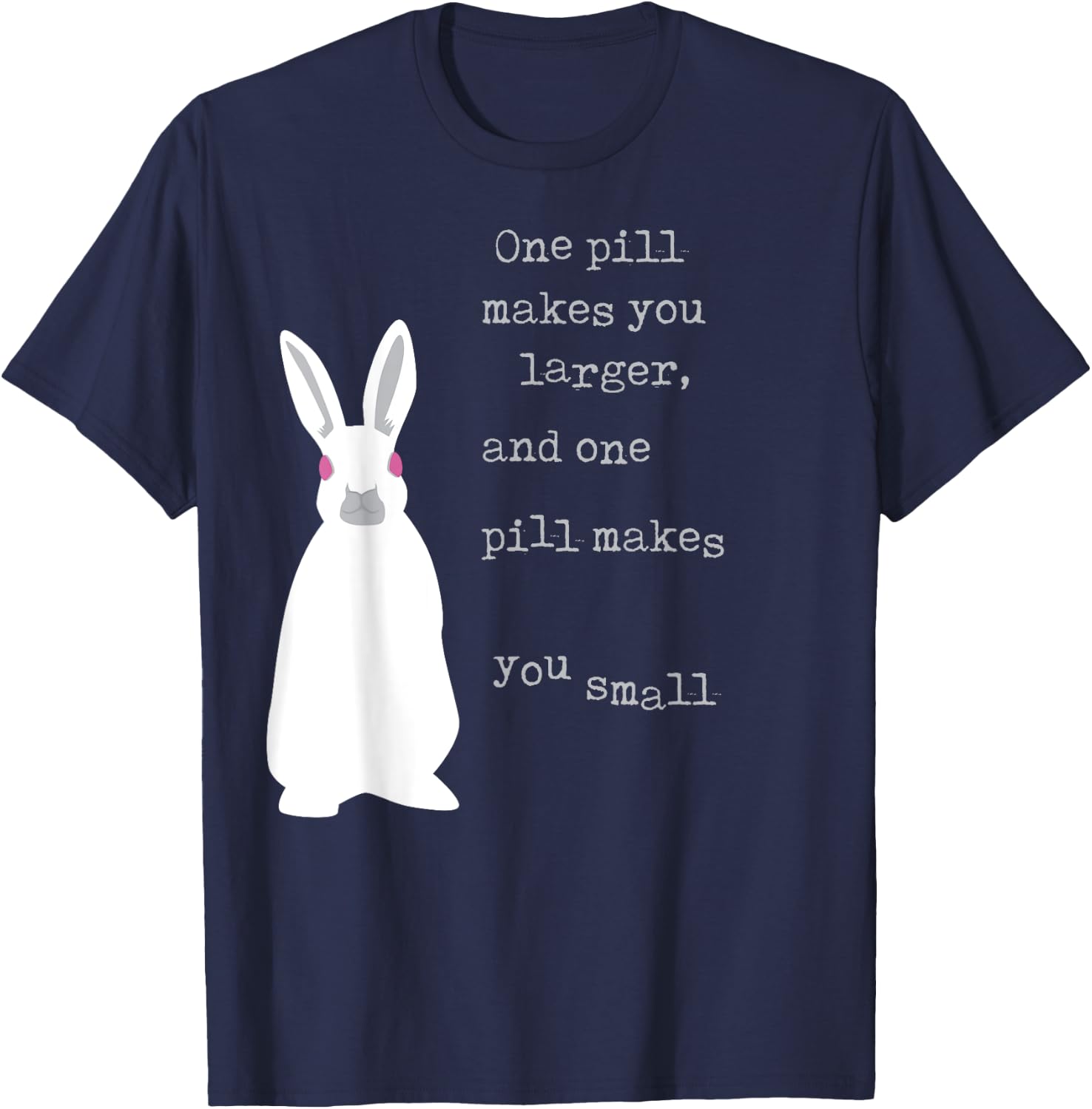 LyricLyfe White Rabbit T-Shirt - T-Shirt | Navy
