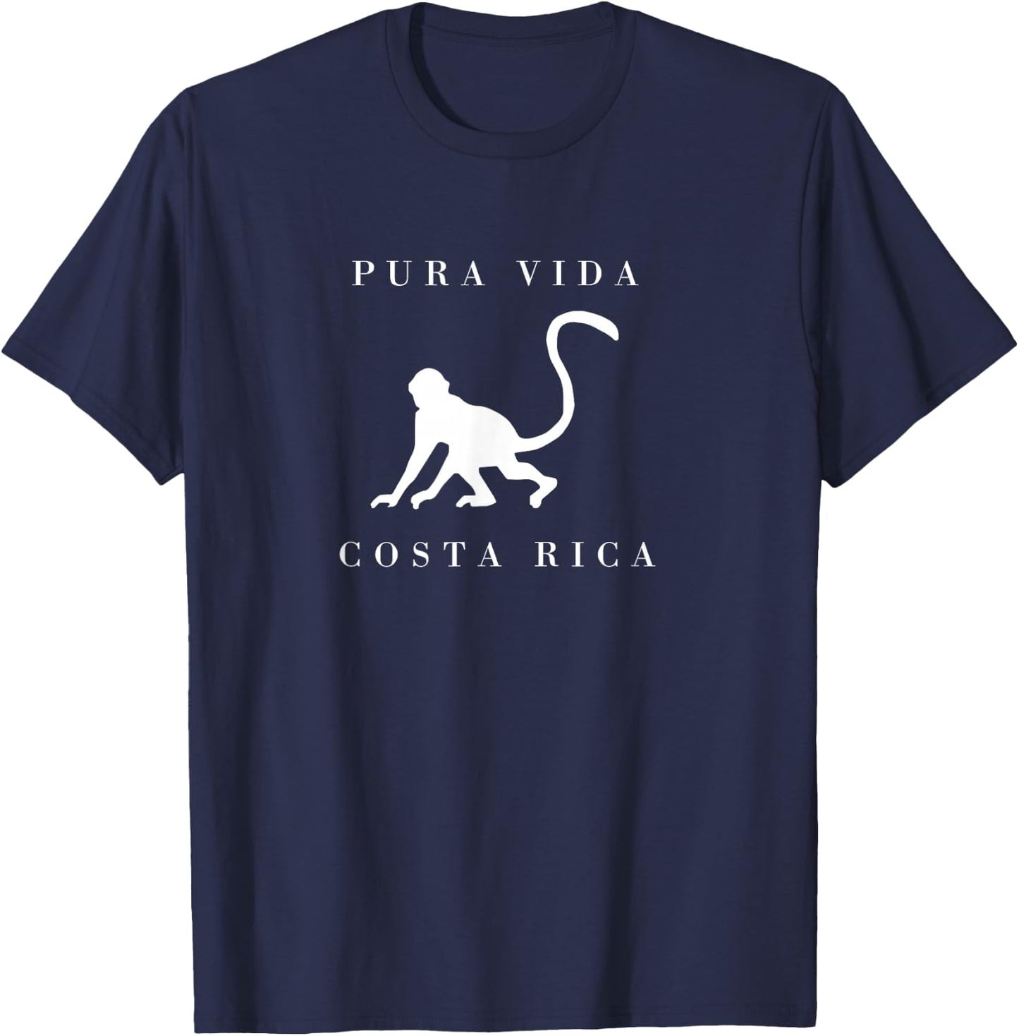 Costa Rica Monkey Pura Vida Souvenir T-Shirt - T-Shirt | Navy