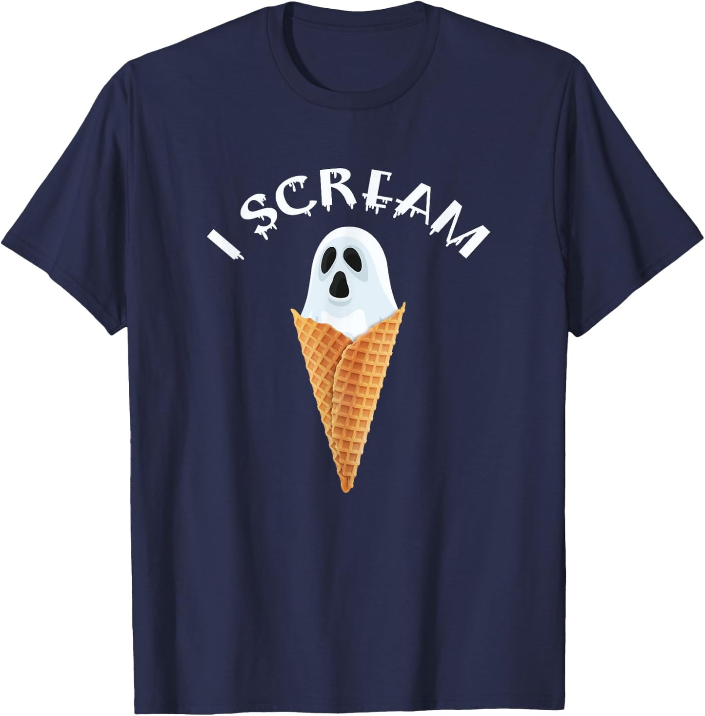 I Scream Halloween T-Shirt - T-Shirt | Navy