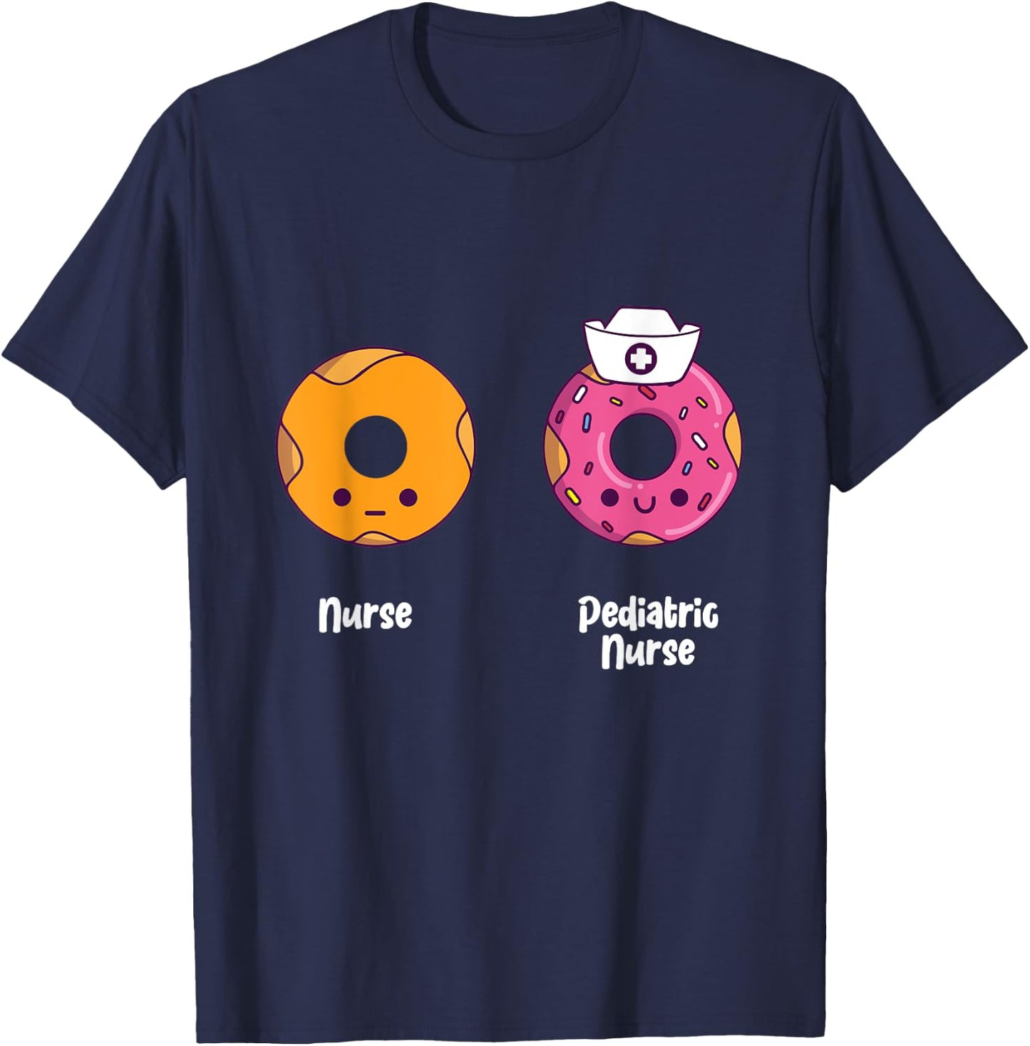 Kawaii Donut Children's Nurse And Nurse T-Shirt - T-Shirt | Navy