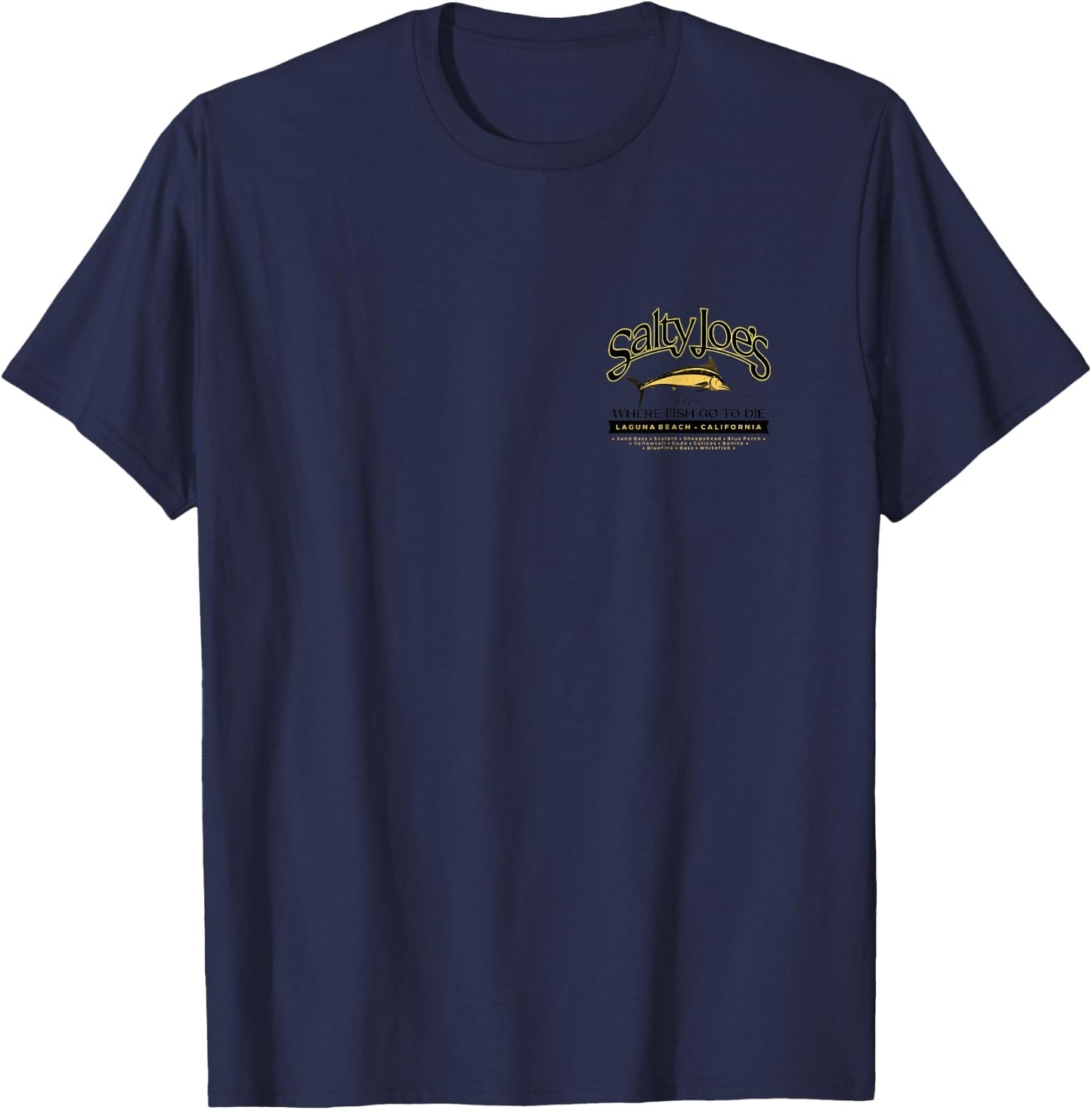 Salty Joe's Fish Count Logo Graphic T-Shirt - T-Shirt | Navy