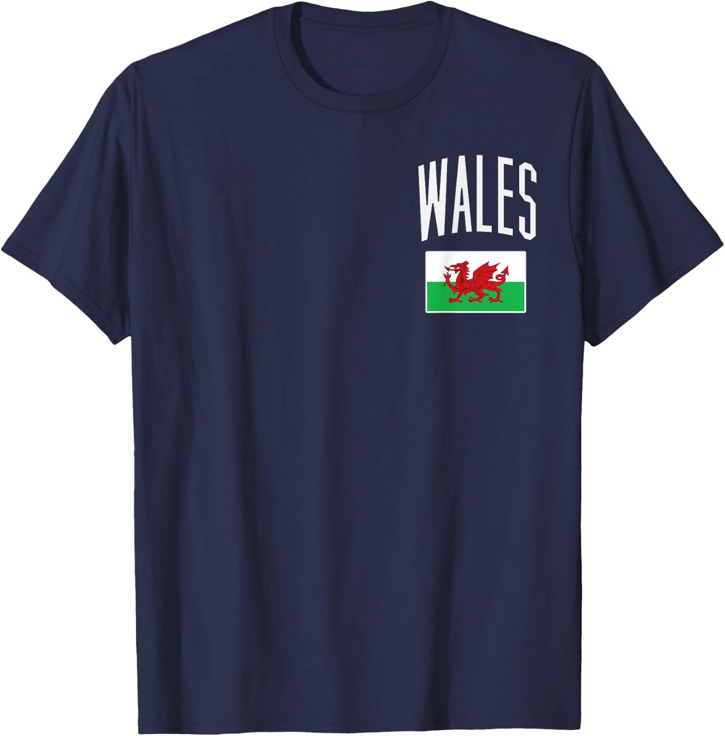 Wales Flag Welsh Pocket Football Soccer Fan Men Women Kids T-Shirt - T-Shirt | Navy