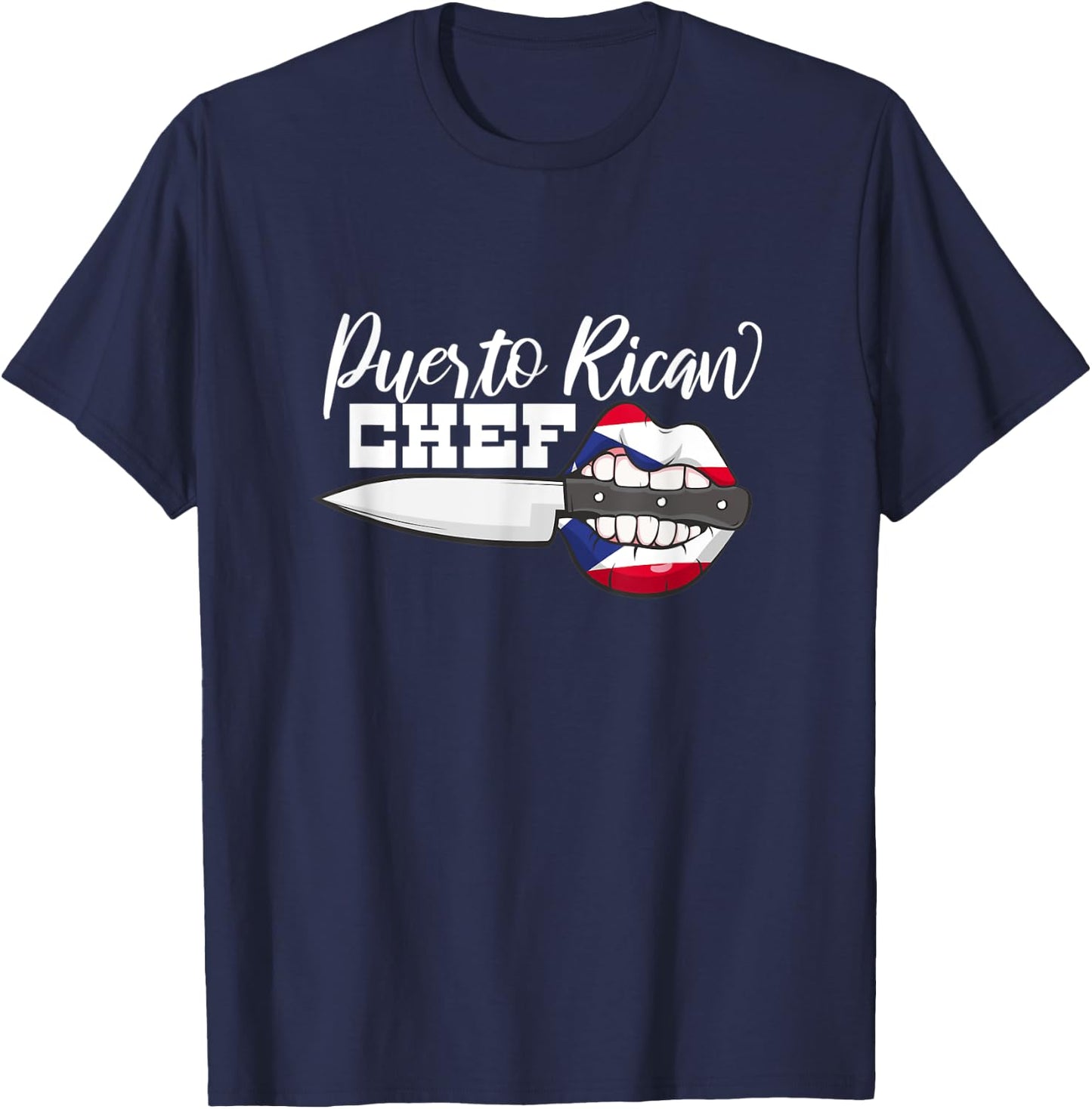 Puerto Rican chefs are lip biting hot! T-Shirt - T-Shirt | Navy