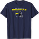 San Antonio Brahmas -Vintage Helmet- United Football League T-Shirt - T-Shirt | Navy