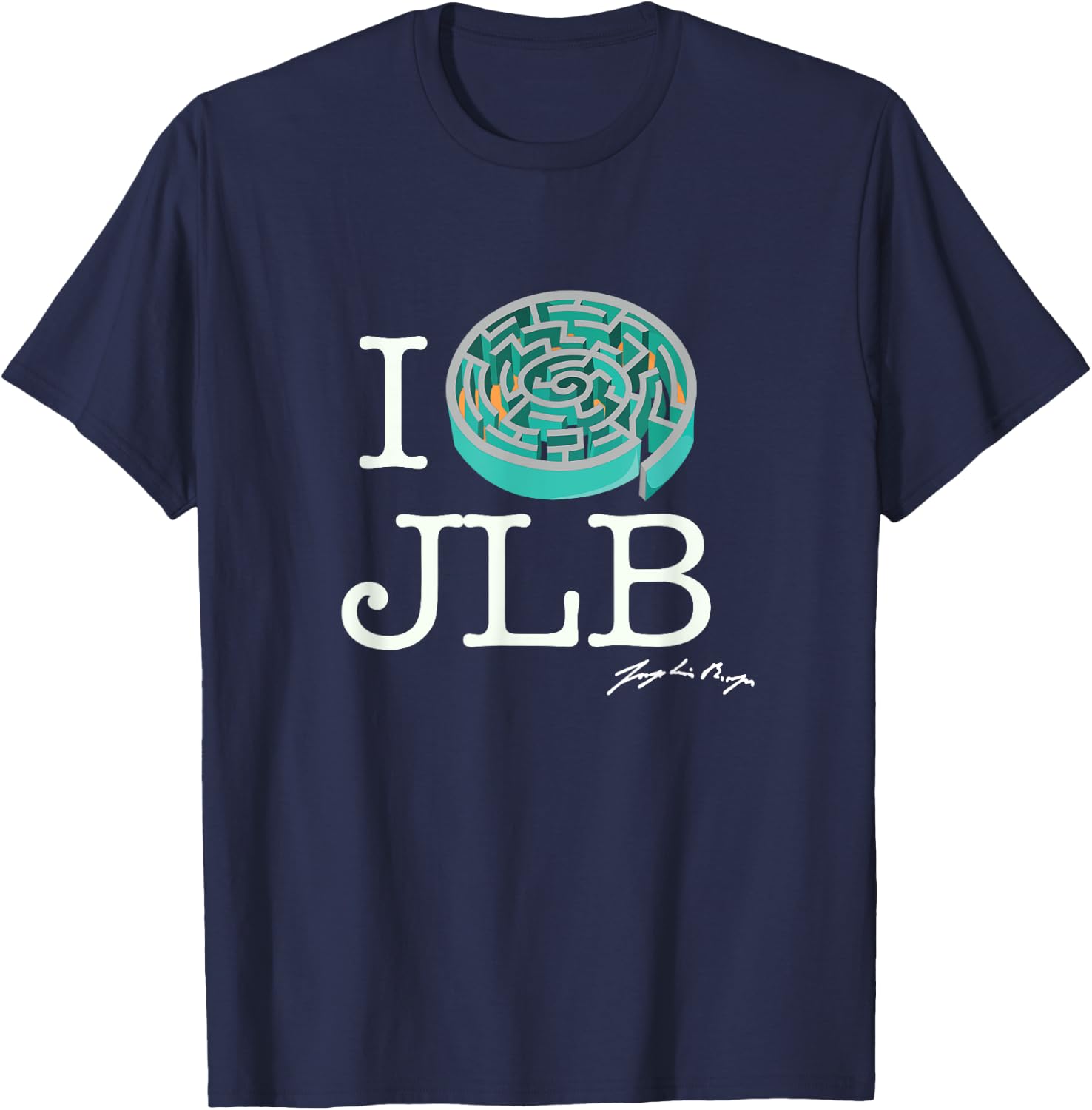 I Labyrinth Jorge Luis Borges T-Shirt - T-Shirt | Navy