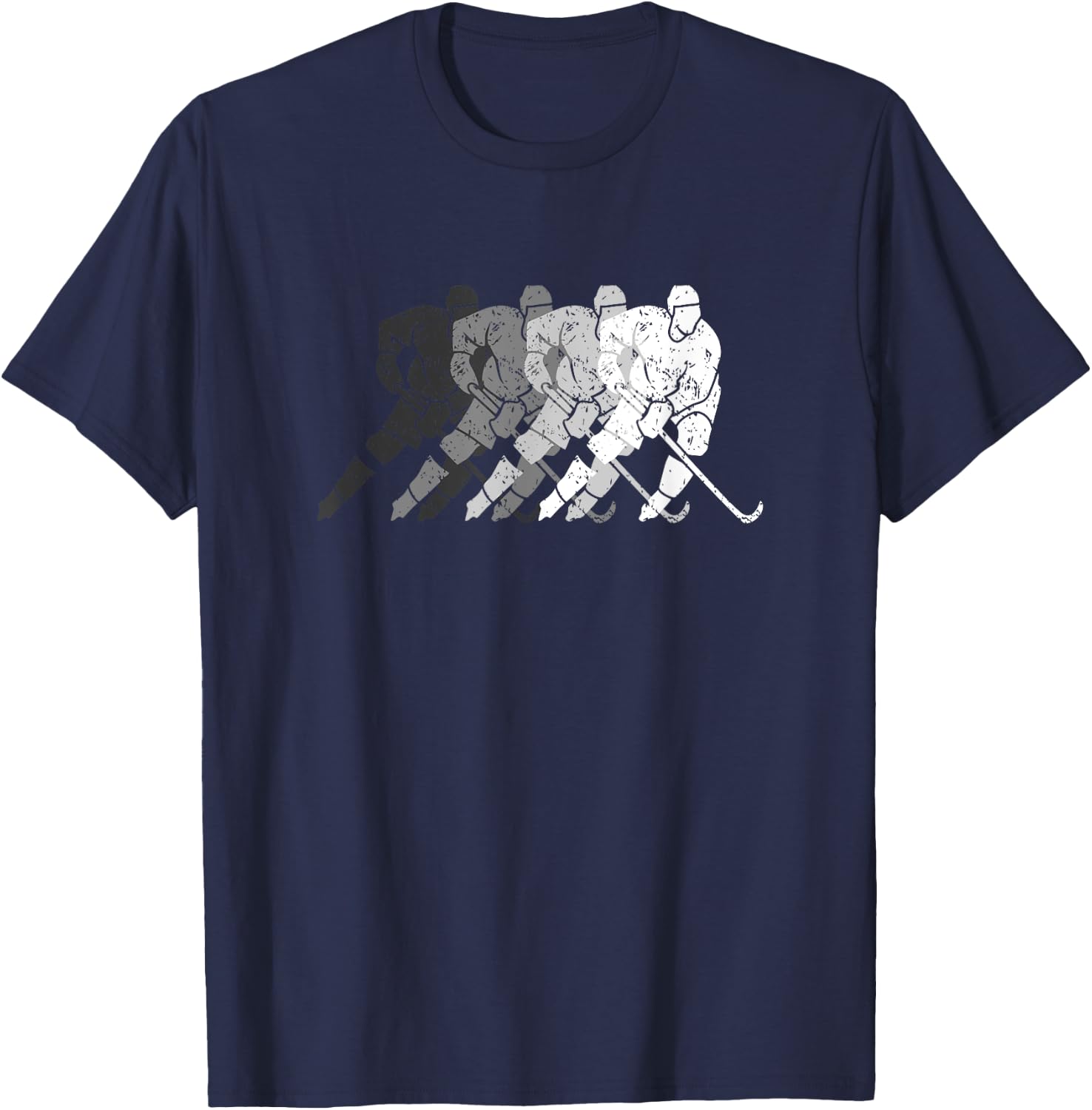 Vintage Hockey Player Gift Kids Men Women Wintersport T-Shirt - T-Shirt | Navy