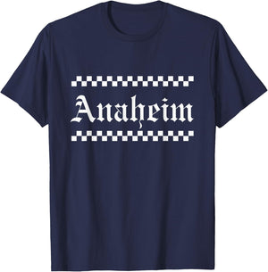 Anaheim Black White Checkerboard T-Shirt - T-Shirt | Navy