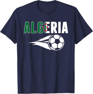 Algerien Fußball-Fans Trikot – algerische Flagge Fußballliebhaber T-Shirt - T-Shirt | Navy