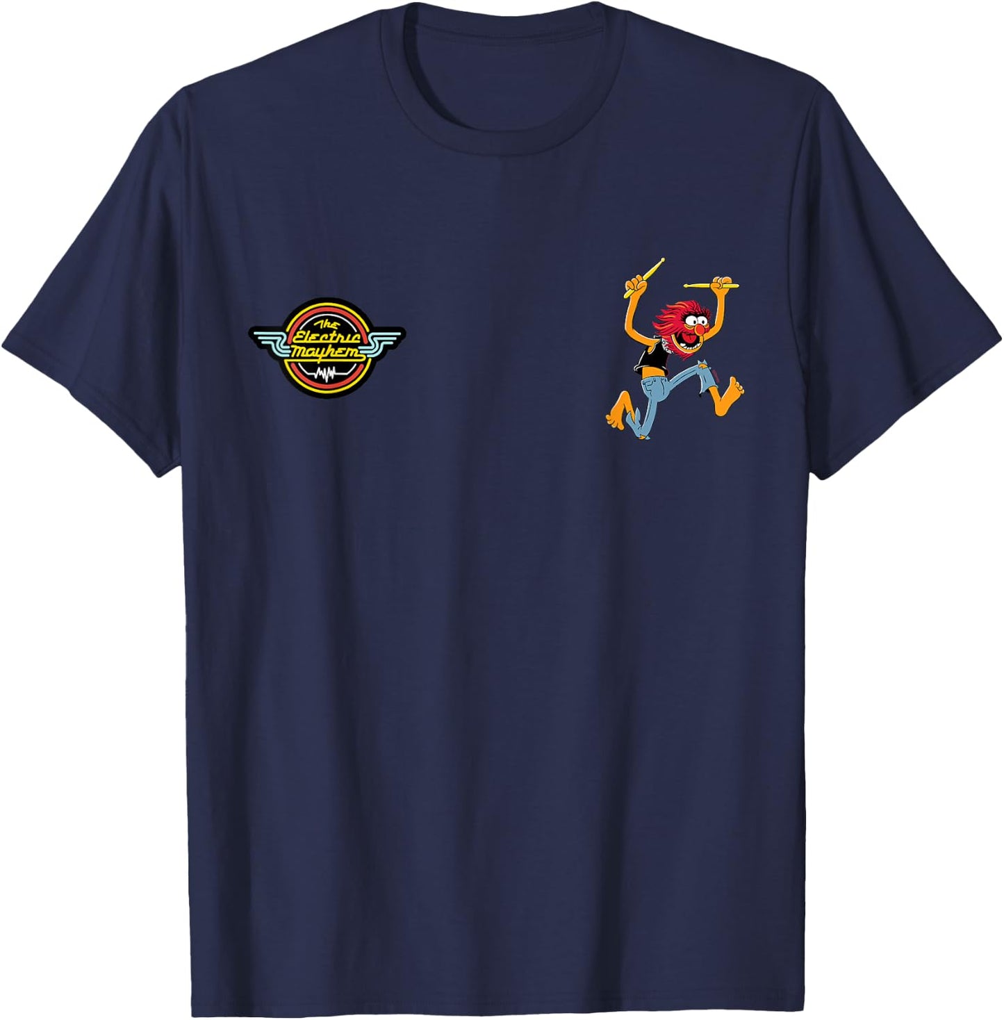 Disney The Muppets Animal #76 2-Sided Soccer Jersey T-Shirt - T-Shirt | Navy