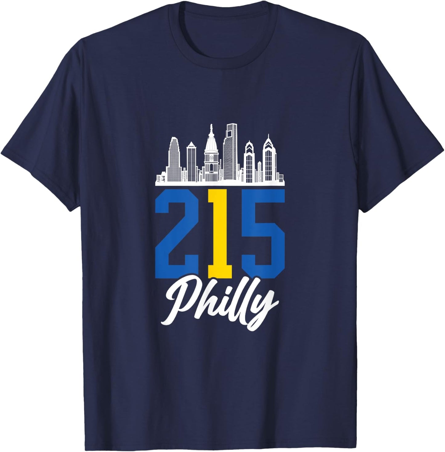 Philadelphia Philly 215 Pennsylvania T-Shirt - T-Shirt | Navy