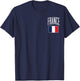 France Flag French Pocket Football Soccer Fan Men Women Kids T-Shirt - T-Shirt | Navy