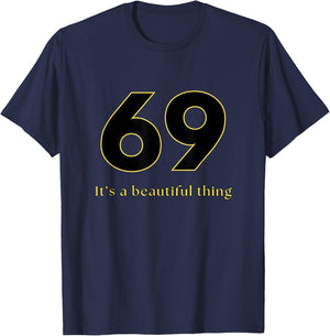 Funny Sex Quote Gifts - 69 Sex Positions , Black, S T-Shirt - T-Shirt | Navy