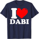 Ich liebe dabi Vornamen T-Shirt - T-Shirt | Navy