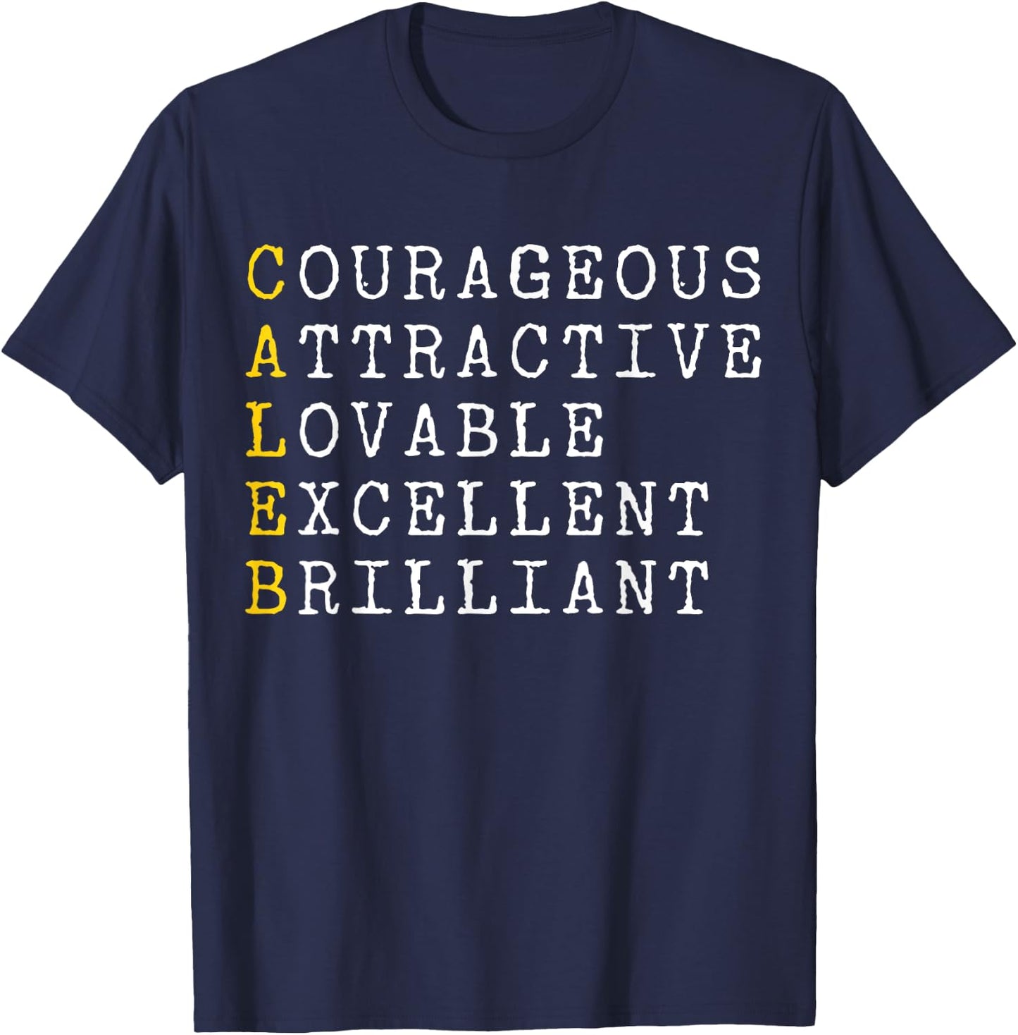 Caleb Personalized, Caleb Name, Boy Man Caleb T-Shirt - T-Shirt | Navy