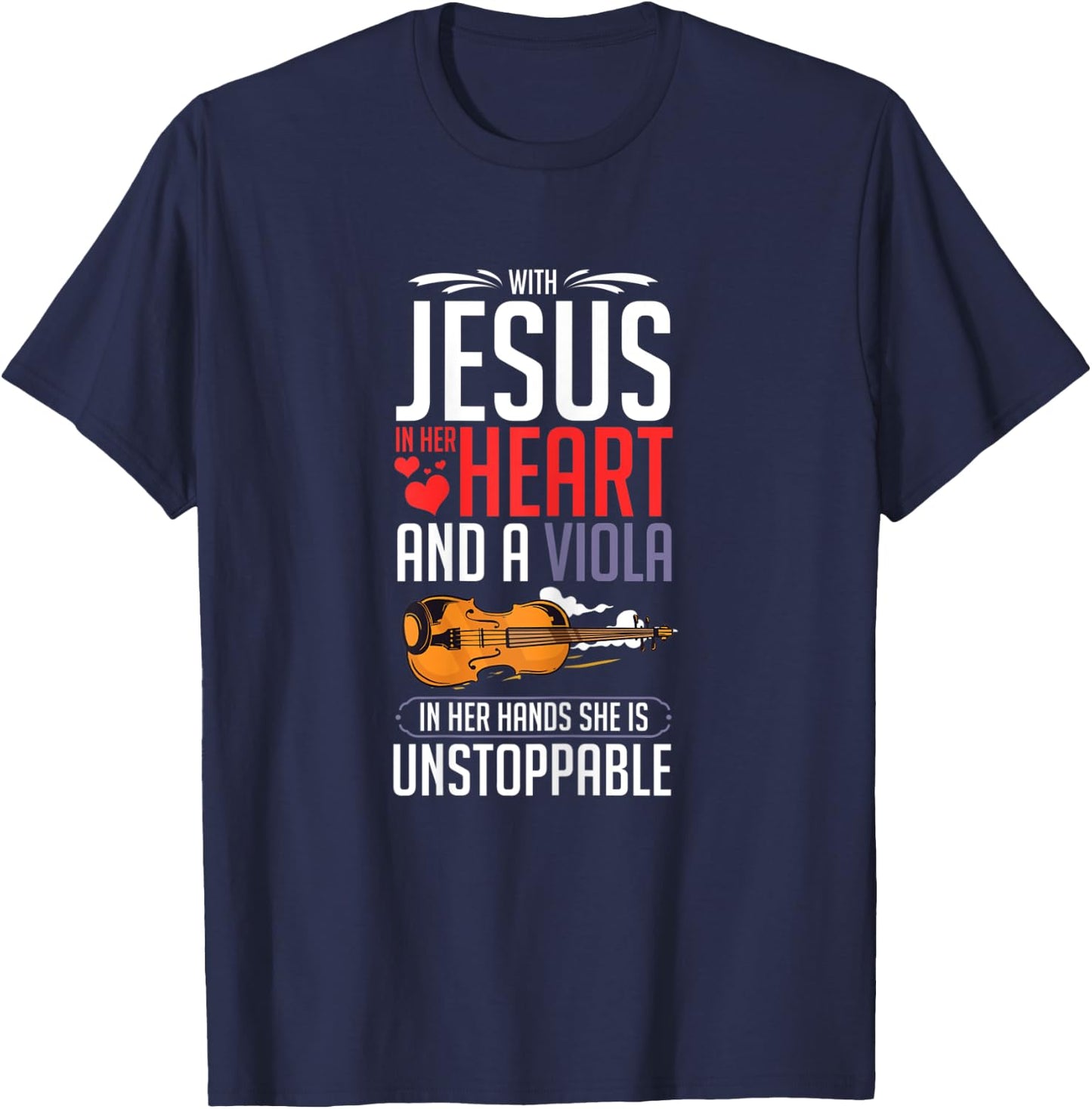 Viola Instrument Music Notes Player Lesson Beginner T-Shirt - T-Shirt | Navy