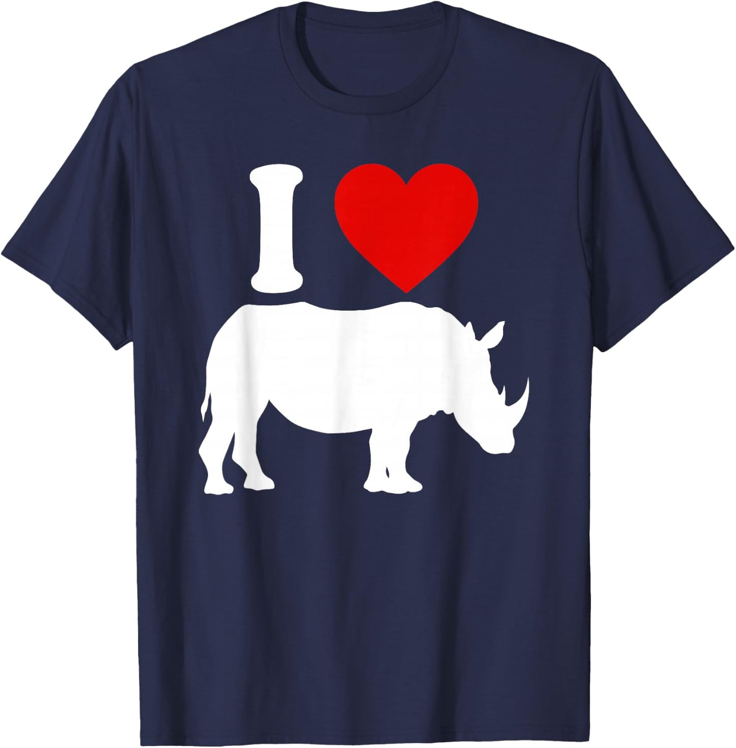 I HEART Rhinos LOVE Rhinoceros T-Shirt - T-Shirt | Navy