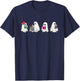 Cute Ghosts Reading Books Lover Spooky Season Halloween T-Shirt - T-Shirt | Navy