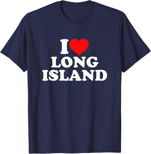 I Love Long Island T-Shirt - T-Shirt | Navy