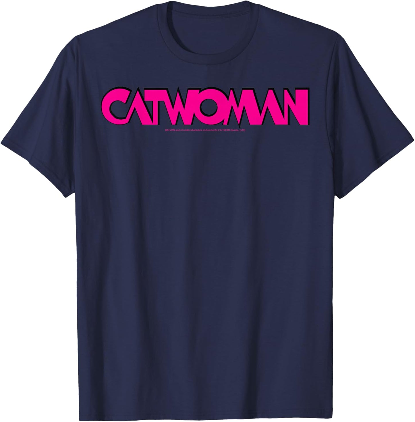 DC Comics Catwoman Simple Logo T-Shirt - T-Shirt | Navy