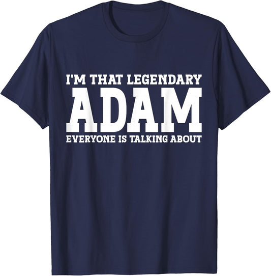 Adam Personal Name Funny Adam , black T-Shirt - T-Shirt | Navy