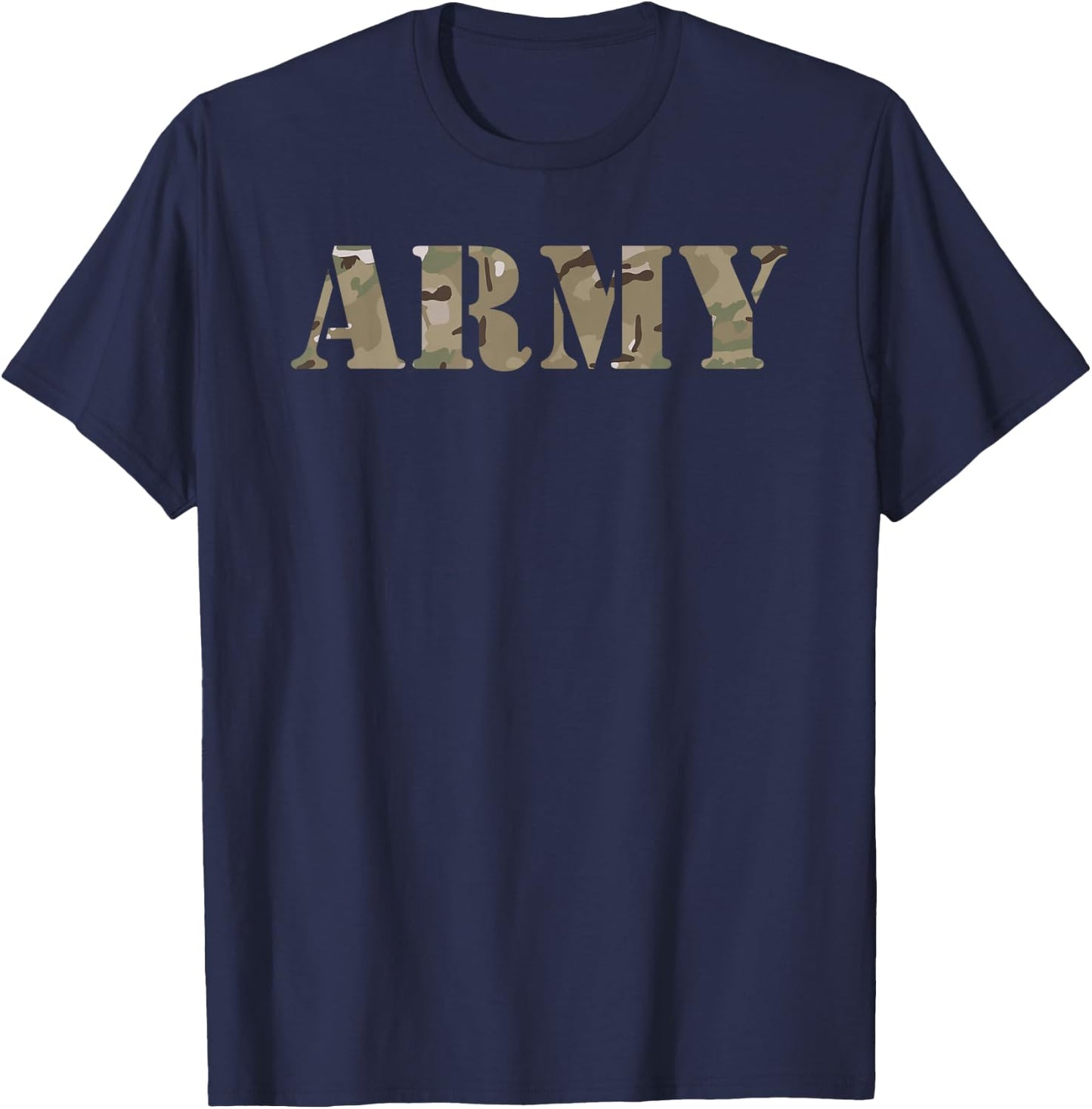 US Army - OCP ACU Camo Multicam Camouflage USA T-Shirt - T-Shirt | Navy