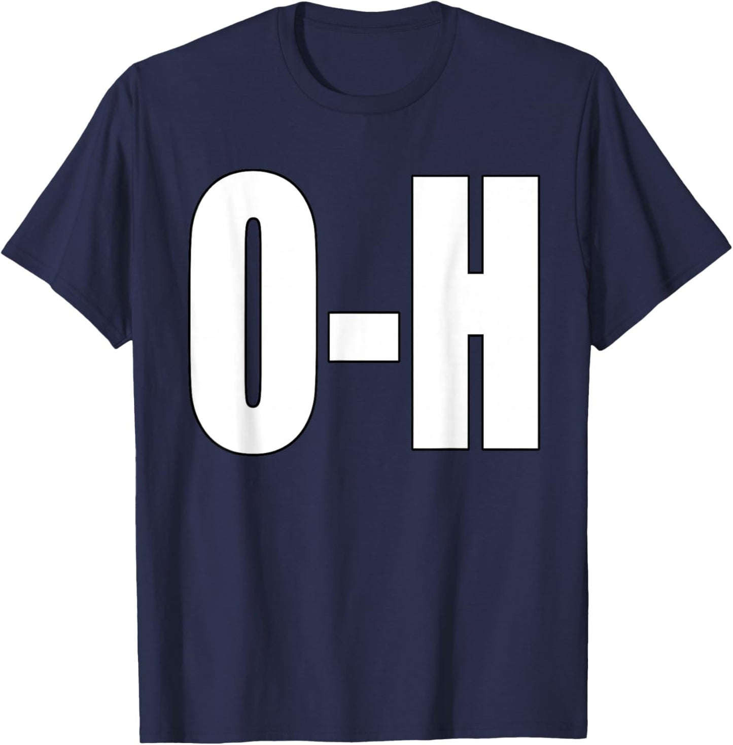 O-H Couples Matching Football Shirt For Ohio Sports T-Shirt - T-Shirt | Navy