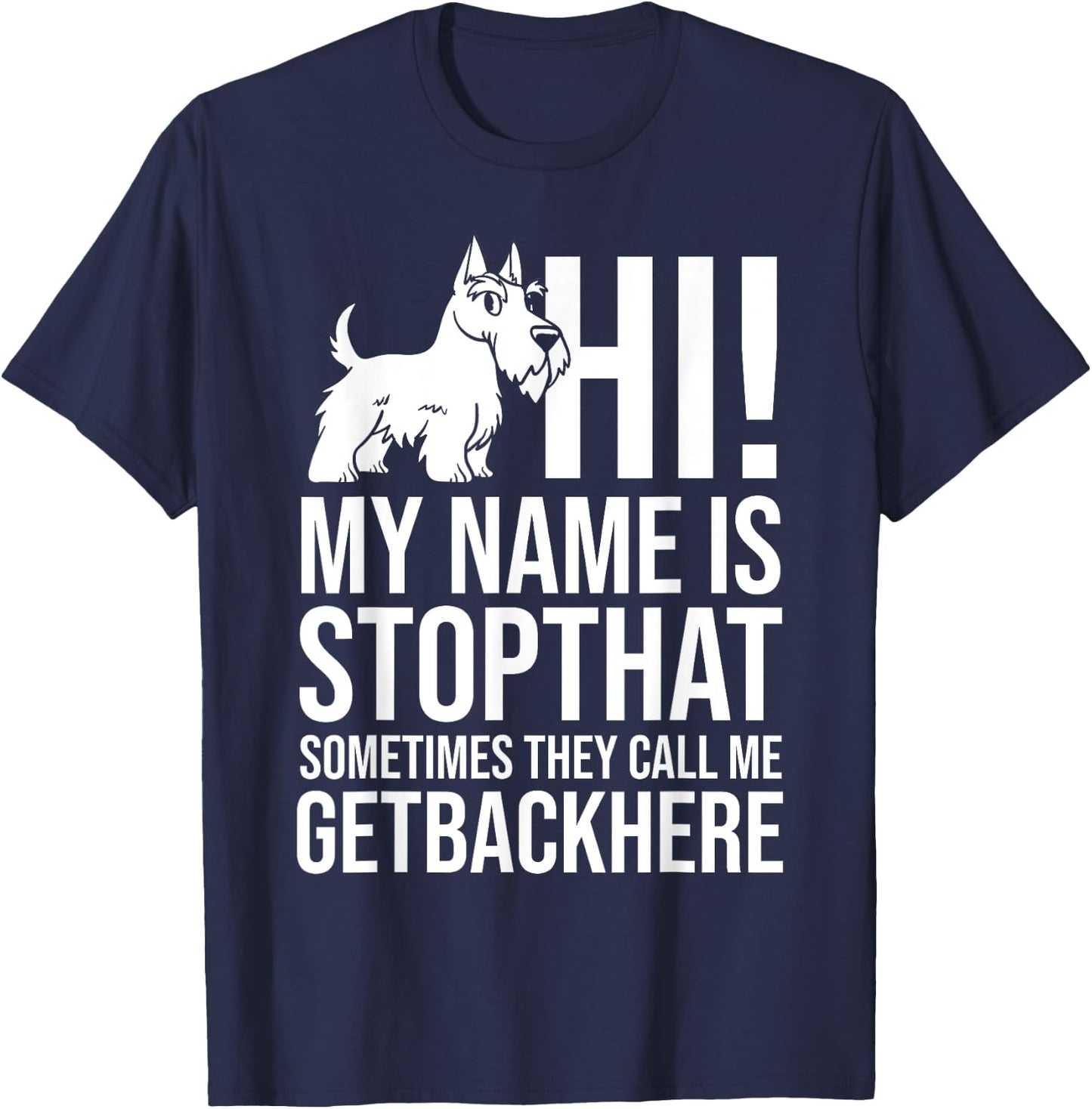 Scottish Terrier Dog Puppies Owner Lover T-Shirt - T-Shirt | Navy