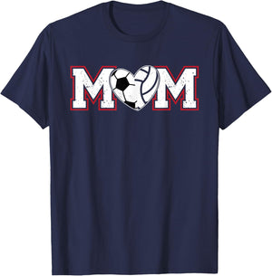 Volleyball Soccer Mom Of Soccer Volleyball Player T-Shirt - T-Shirt | Navy