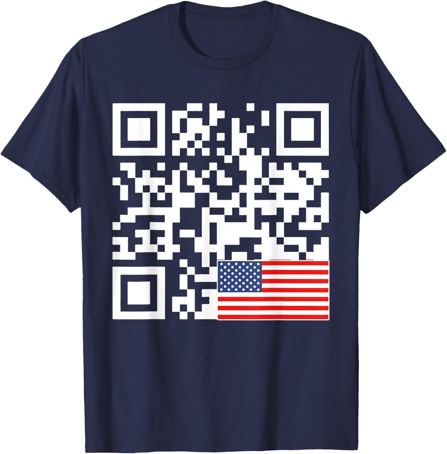 Trump Dance Troll QR Funny President Trump Dance Code Back T-Shirt - T-Shirt | Navy